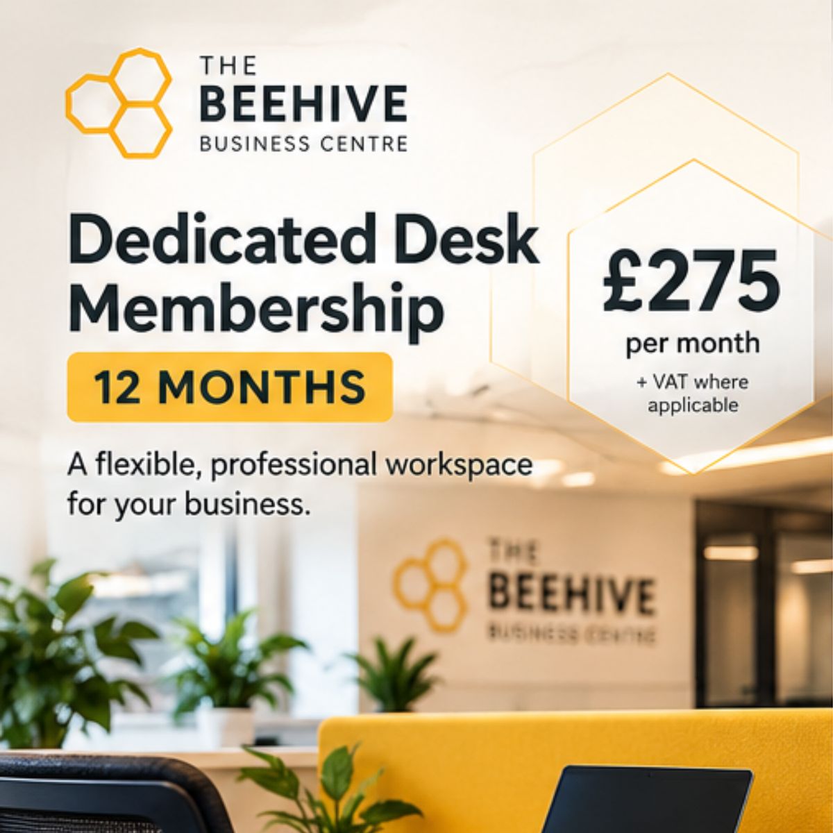 Dedicated Desk Space - 12 Month Membership